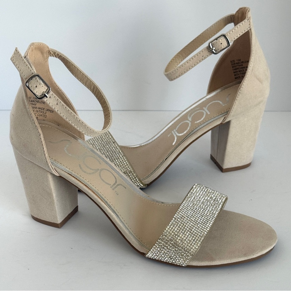 Sugar Women's Machelene Dressy Block Heel Sandals Size 10M